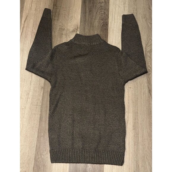 Kian D  Los Angeles Mens Cable Knit Half-Zip Sweater XL Brown - Picture 5 of 6